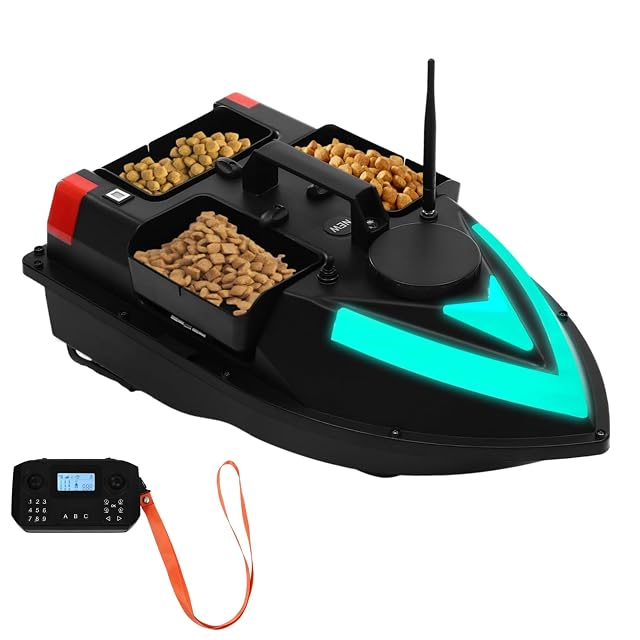 Bateau amorceur GPS Charocean avec feux de navigation à LED