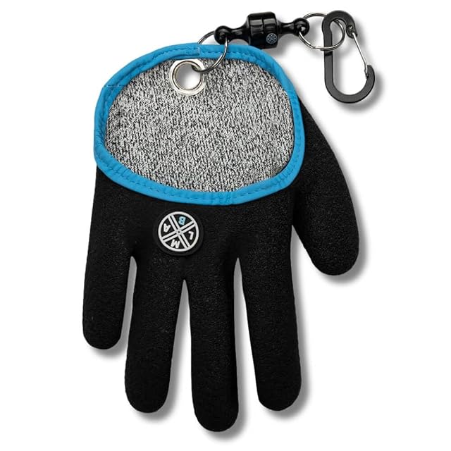 Gant de saisie antidérapant LMAB Landing Glove pour le brochet avec clip magnétique