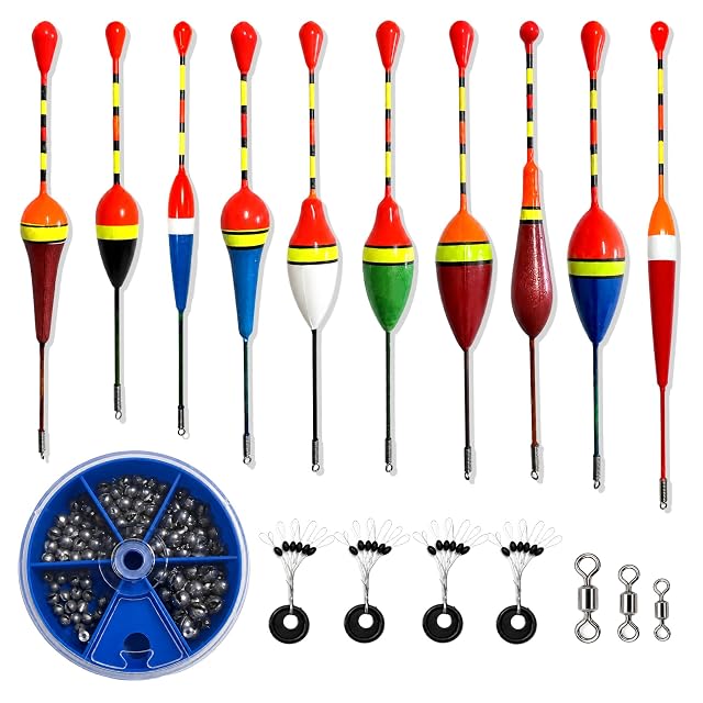 Coffret de flotteurs Pejoye avec 205 plombs fendus, stops et émerillons