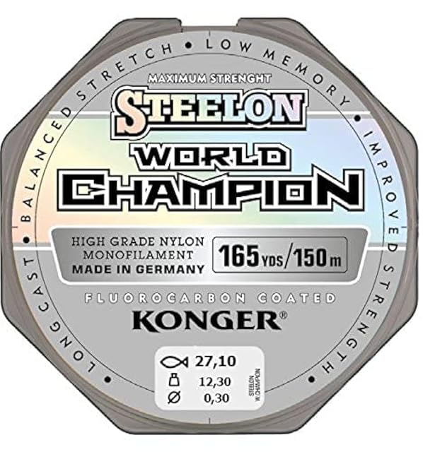 Monofilament enduit de fluorocarbone Konger World Champion, 150 m