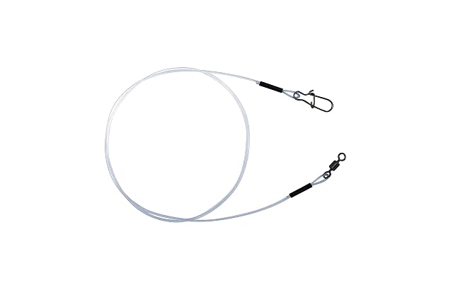 Bas de ligne à brochet en fluorocarbone transparent PetrisCatch avec émerillon et agrafe