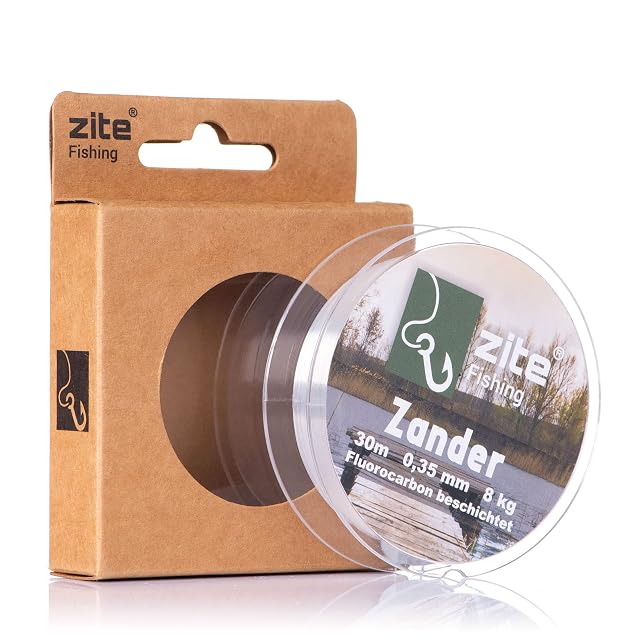 Ligne de bas de ligne sandre enduite de fluorocarbone Zite Fishing