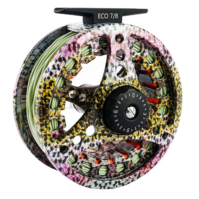 Moulinet à mouche MAXIMUMCATCH ECO en finition arc-en-ciel, taille 5/6