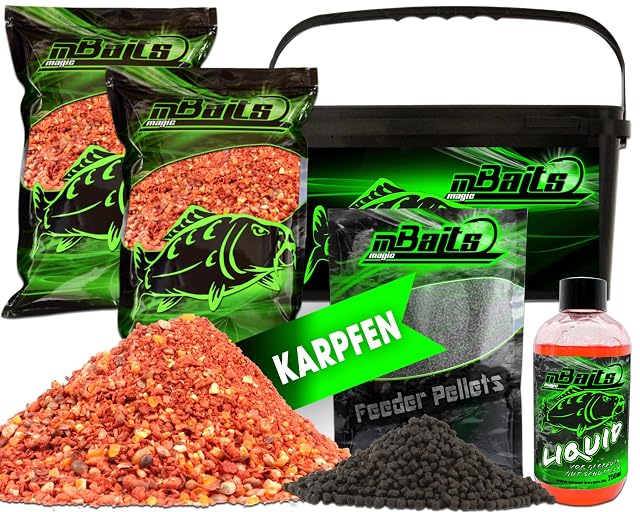 Coffret d’amorce à carpe Angel-Berger Magic Baits avec seau et liquide