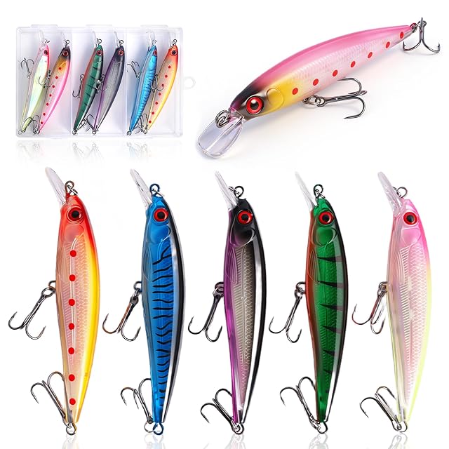 Coffret de six crankbaits PAYFULLY en motifs camouflage naturels