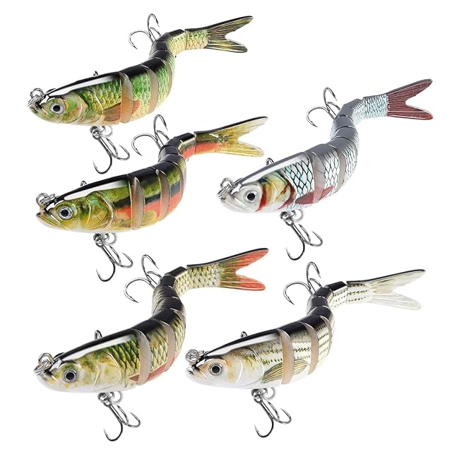 Swimbait articulé à huit segments RYACO, 13,6 cm