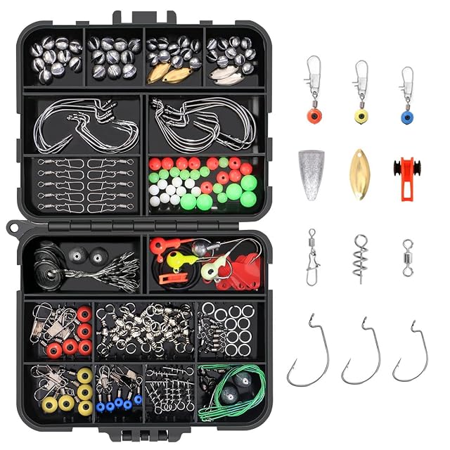 Coffret de petit matériel de bas de ligne Vicloon 191 pièces en inox avec boîte