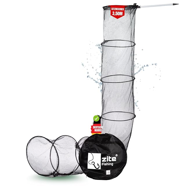 Bourriche Zite Fishing 3,50 m avec sac de transport et piquet aluminium