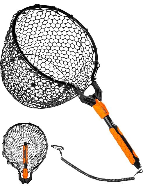 Épuisette télescopique ronde pullther à filet enduit PVC