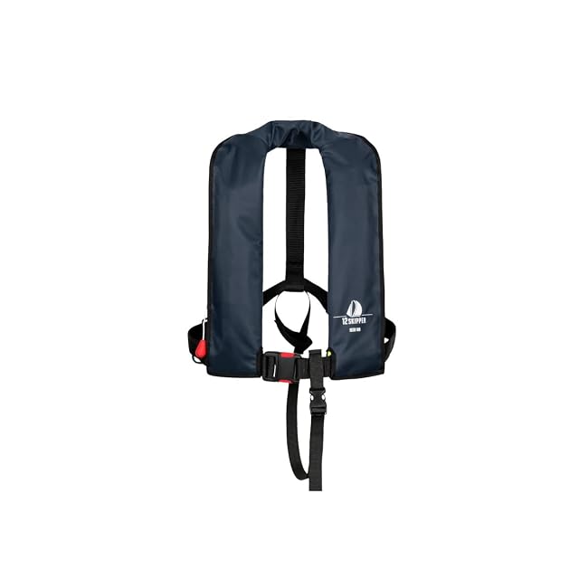 Gilet de sauvetage automatique 12skipper bleu marine avec sangle sous-cutale