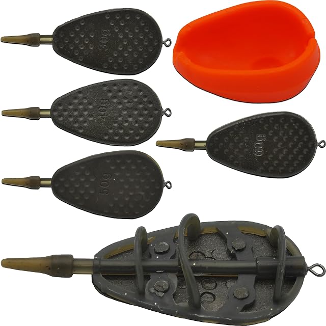 Coffret de quatre method feeders Paradox Fishing avec moule