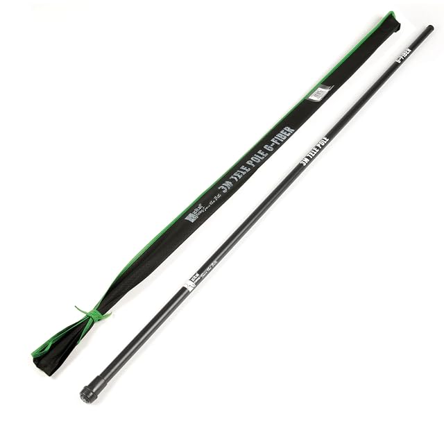 Canne à coup télescopique en fibre de verre Zite Fishing Tele Pole avec anneau de tête métallique