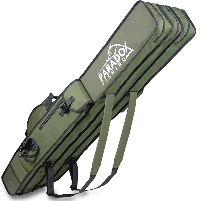 Fourreau à cannes vert Paradox Fishing, 160 cm à quatre compartiments
