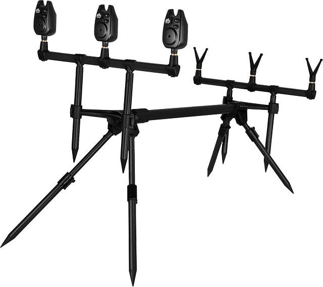 Rod pod normani en aluminium avec trois détecteurs de touche et repose-cannes en V