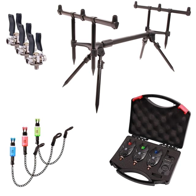 Ensemble rod pod Ultimate Storm Compact avec détecteurs de touche et repose-talons