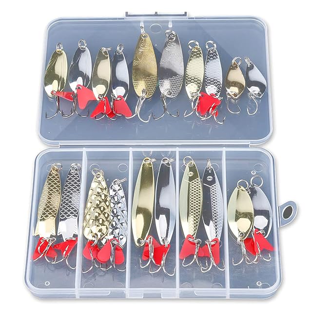 Coffret de vingt cuillères métal DONQL en or et argent