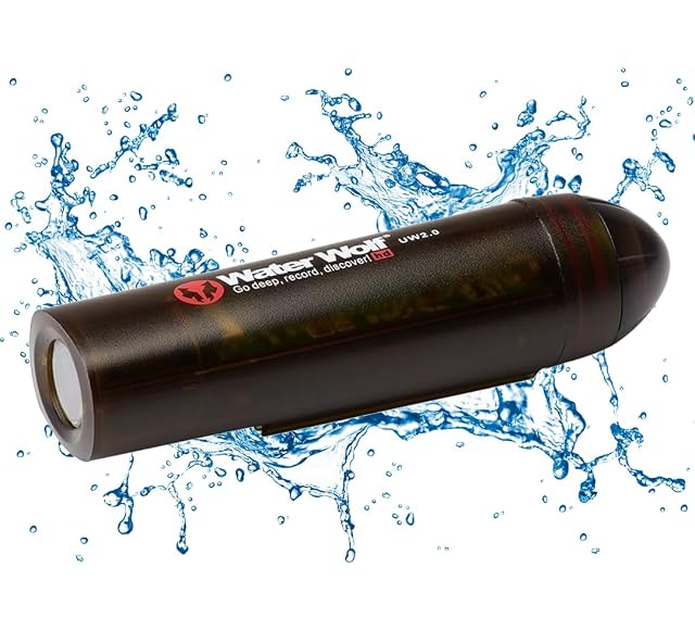 Caméra d’action sous-marine Water Wolf 2.0 WiFi pour la pêche avec kit d’accessoires