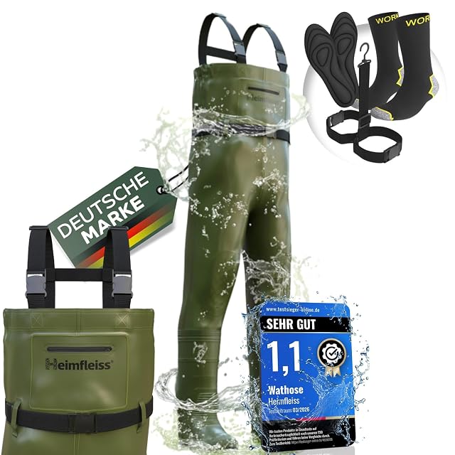 Waders imperméables Heimfleiss avec bottes, taille 43