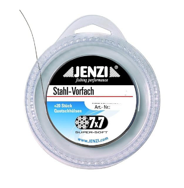 Bobine de fil d’acier à bas de ligne Jenzi 7x7 brun avec manchons