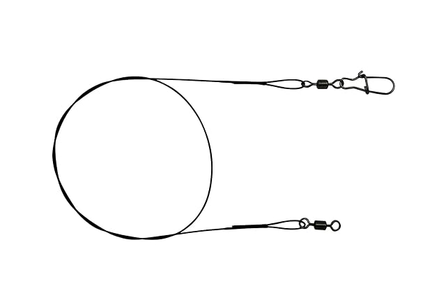 Bas de ligne acier à brochet PetrisCatch, 40 cm, avec agrafe et émerillon